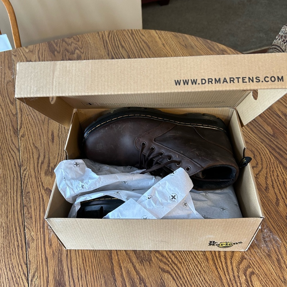 Dr. Martens Brown Leather Boots with Classic Design